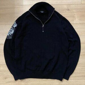 guess jeans thick cotton sweater with zipper